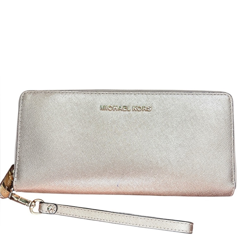 Michael Kors Continental Wallet, Metallic Gold, Pre-owned, Good Condition